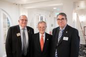 PDG Neil Black, President Jeremy Freyburg and PP Michael Kaiser